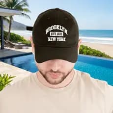 Boné Brooklyn Moda Masculina e Feminina Leve e Confortável para Clima de Praia Verão e Dia a Dia