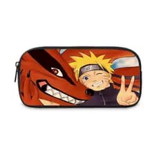 Estojo Escolar Simples Estampa Naruto Raposa