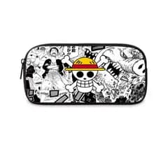 Estojo Simples One Piece Uma Repartição Caveira Pirata
