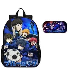 Mochila Anime Blue Lock • Estampa Premium • Escolar e Dia a Dia E Estojo