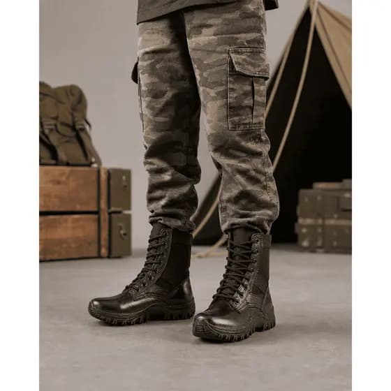 Bota Coturno Infantil Militar Tenis Tático Adventure Sapato Kids Resistente