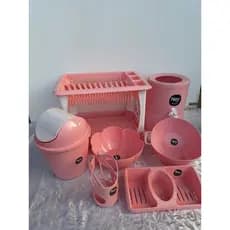 Kit Cozinha + Kit Pia  - 7 peças - New Plastic
