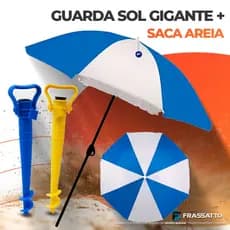 Guarda-sol Grande Gigante Para Barraca Praia E Piscina e Saca Areia com Suporte Verão Sol