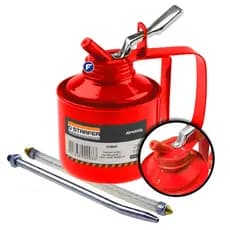 Bomba De Óleo Almotolia Metálica 425ml Aplicador Bico Flexível P/ Oficina Indústria Multiuso