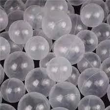 15 Bolinhas de Piscina Transparente Cristal 71mm Brinquedo Infantil
