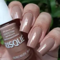 Esmalte Risqué Nude Metálico Ouro Nude 8ml VL