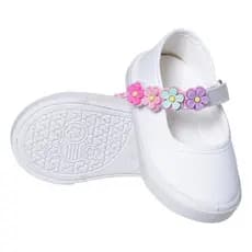 Sapatilha Infantil Flores Delicada Menina Confortável Casual Macia Antiderrapante Leve Ajustável