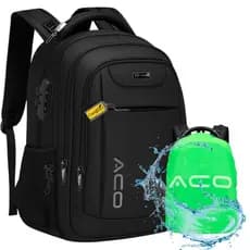 Mochila Masculina Feminina Capa de Chuva Escolar Faculdade Viagens Bolso Antifurto Cadeado Reforçada