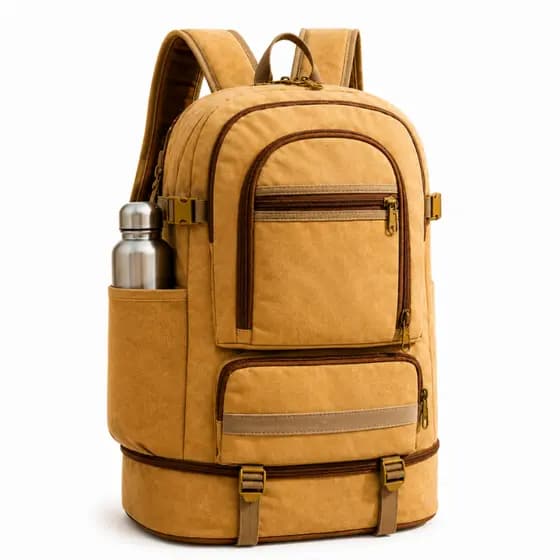 Mochila Bolsa Escolar de Lona Masculina Reforçada Resistente Viagem Camping Dia a Dia Trabalho