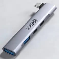 Hub Extensor Usb Tipo-c 2 Portas Usb 3.0 E 2 Portas Usb-c Cinza