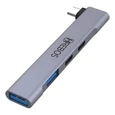 Hub Usb-c 4 Portas Em 1 Dock Station Adaptador Usb 3.0 Usb-c Cinza