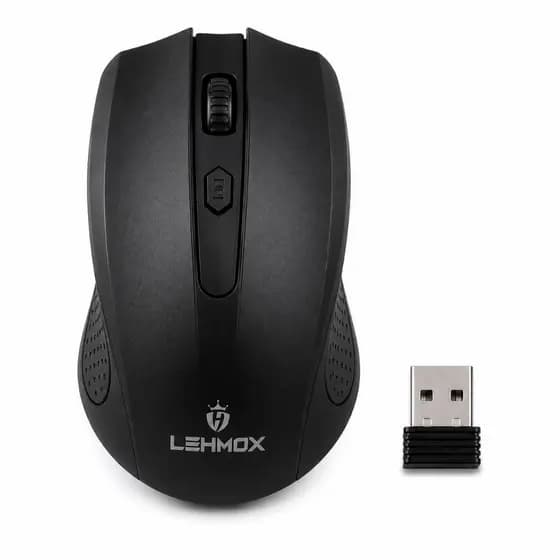 Mouse Sem Fio Wireless 2.4ghz Usb 1600 Dpi Ergonômico Preto