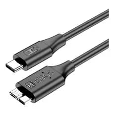 Cabo Hd Externo Usb-c Para Usb Micro B 3.0 5gbps Premium Preto