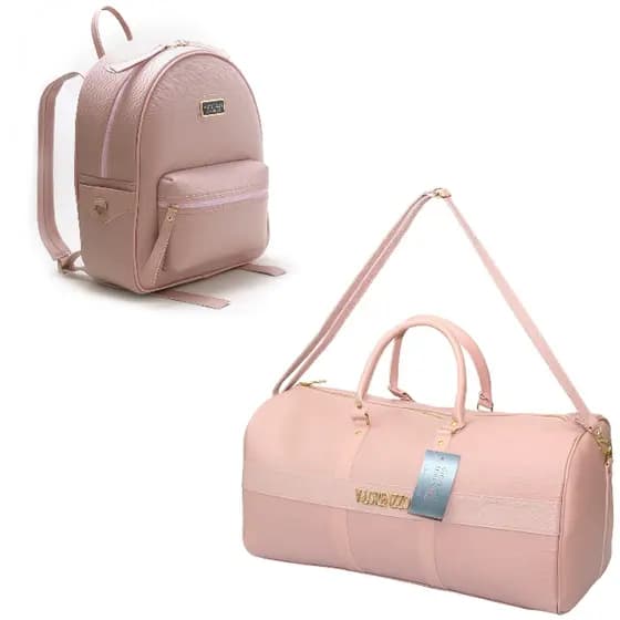 Kit Mala + Mochila  Victoria Lorenzzo Casual Viagens e Passeios Espaçosa