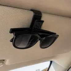 Suporte Porta Óculos Carro Quebra Sol PETG Premium Preto Brilhante