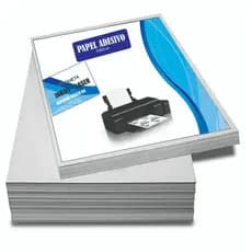 PAPEL ADESIVO A4 IDEAL PARA IMPRESSORA JATO DE TINTA E LASER