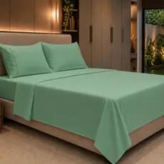 JOGO DE CAMA Queen 4 Peças MICROPERCAL 600 Fios Aveludado