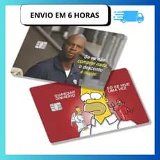 kit 2 Adesivo de cartão DE credito película protetora divertido todo mundo odeia o chris e simpson