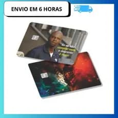 kit 2 Adesivo de cartão debito e credito película protetora meme divertido julios e Lobo colorido