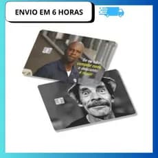 KIT 2 Adesivo de Cartão Debito e Credito película protetora meme divertido Seu madruga