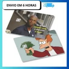 kit 2 Adesivo de cartão debito e credito película protetora meme divertido julios Simpson desenho