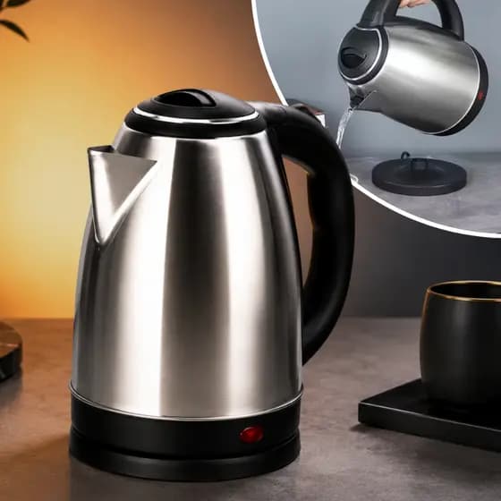 Chaleira Jarra Elétrica 1,8L Inox 127v-110v ou 220v 1000w Desligamento Automático Leiteira Bule