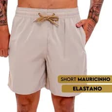 Bermuda Short Mauricinho Modelagem Premium Elastano Liso Versátil para Treino Praia Passeio Bolsos Antiareia