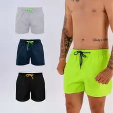 Short Masculino Curto Tactel Praia Academia Crossfit Treino