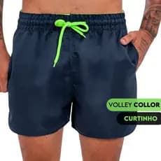 Bermuda Short Masculino Mauricinho Curto Liso Cores vibrantes Passeio Treino Verão
