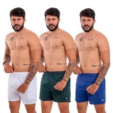 Kit 3 Shorts Esportivo Dry Fit Curto Masculino Academia Atividade Física Sport Premium
