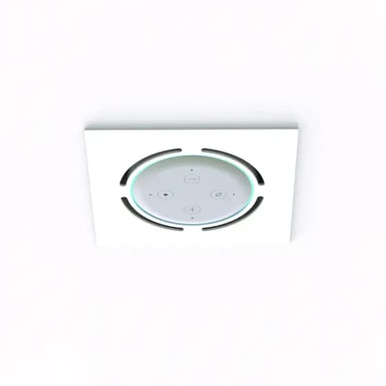 Suporte Quadrado De Embutir Teto Para Alexa Echo Dot 3