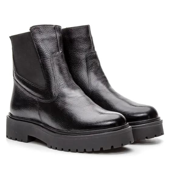 Coturno Feminino Blogueira Bota Chelsea Tratorada Conforto Promoção