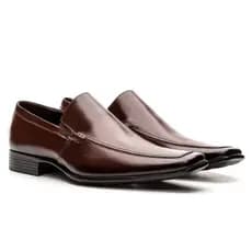 Sapato Social Masculino Couro Loafer Calce Fácil Clássico Conforto