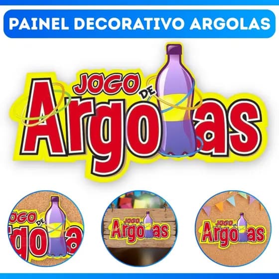 Painel Jogo de Argolas Festa Junina Pescaria Festa Arraia Caipira - ENVIO IMEDIATO
