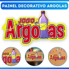 Painel Jogo de Argolas Festa Junina Pescaria Festa Arraia Caipira - ENVIO IMEDIATO