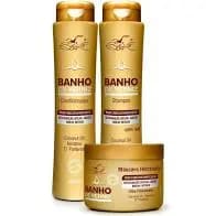 Kit Hidratação Banho de Verniz Belkit - 3 Itens (Shampoo, Condicionador e Máscara)