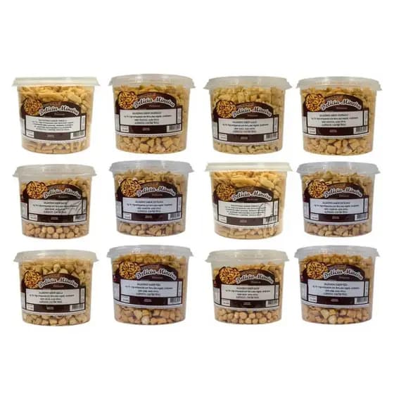 Kit 12 Potes De Petiscos Salgados Atacado