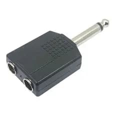 Duplicador Adaptador P10 Mono Mesa Fone Microfone