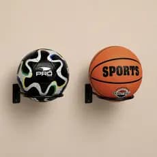 Kit 02 Suporte Bola Futebol Basquete Vôlei + Parafusos e Buchas Aço Reforçado 14x14cm