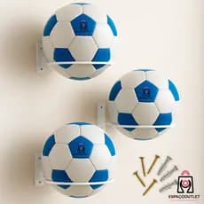 Kit 03 Suporte Bola Futebol Basquete Vôlei + Parafusos e Buchas Aço Reforçado