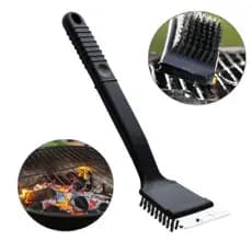 Limpa Grelha Inox Escova 2 em 1 Churrasqueira Raspador
