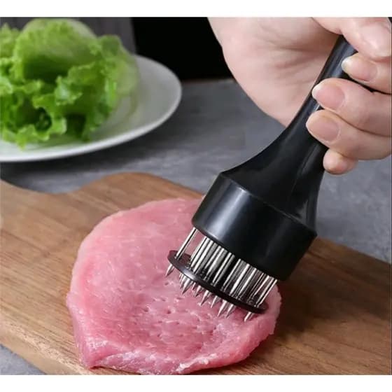 Amaciador Batedor de Carne com Furador em Aço Inox