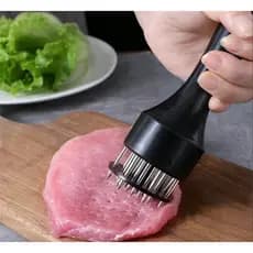 Amaciador Batedor de Carne com Furador em Aço Inox