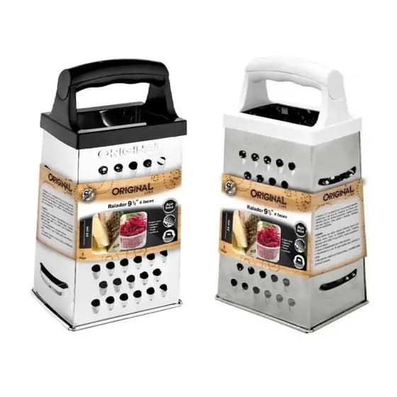 Ralador Aço Inox e Cabo de Plátisco 4 Faces 8,5cm Legumes, Frutas, Queijo