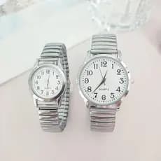 Relógio Feminino Luxo Quartzo Pulseira Elástica analógico - Prata