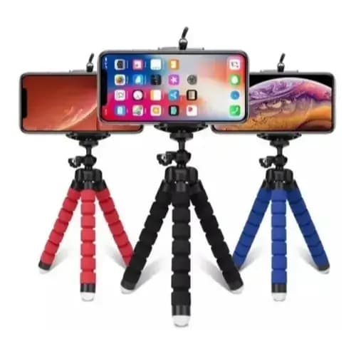 Kit 15x Tripé Celular Portátil Mini Suporte Flexível Apoio Celular gira 360º escalável
