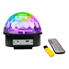 Bola Maluca Laser Globo Festa Crystal Led Pendrive Mp3 Luz Rgb 110v/220v