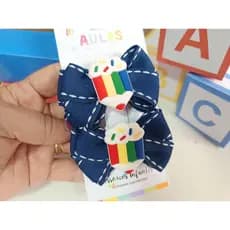 Laço volta às aulas, laço abc, laço pompom, Xuxinha volta às aulas