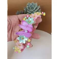 Tiara Jardim Encantado/ Tiara luxo/ Headband infantil/Saída de maternidade