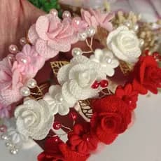 Tiara luxo flor, tiara bebê, tiara saída de maternidade, tiara vermelha, tiara de cabelo infantil, tiara natal, tiara ré